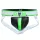 Jockstrap Neo Dungeon – fekete-fluoreszcens zöld férfi alsó