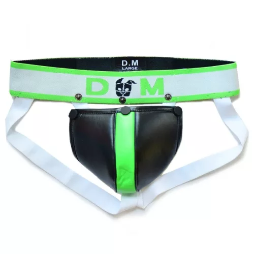 Jockstrap Neo Dungeon – fekete-fluoreszkáló férfi alsónemű