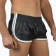 Sports Line Black-White – prémium műbőr rövidnadrág