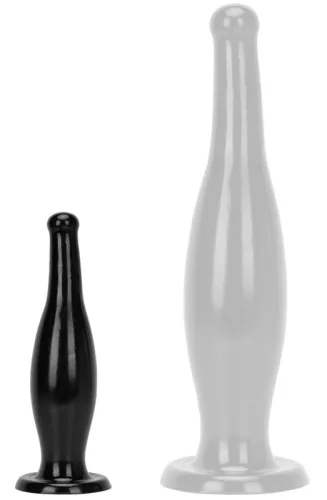 Prémium Plug Bottle S – fekete anális izgató 16 cm