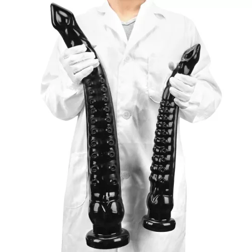 Piov Dildo S – prémium fekete 43x6 cm-es intim játék