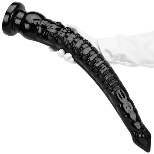 Piov Dildo S – prémium fekete 43x6 cm-es intim játék