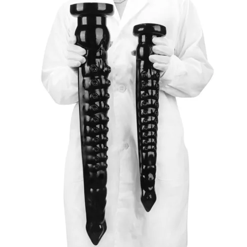 Piov Dildo S – prémium fekete 43x6 cm-es intim játék
