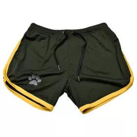 Paw Shorts – elegáns fekete-sárga rövidnadrág