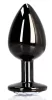 Bijou – Prémium anal gyöngy, 7 x 3,3 cm, fekete-átlátszó