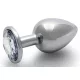 Bijou anal – ezüst átlátszó kerek gyöngy 7x3.3 cm