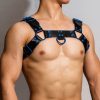 Oros Fetish Harness Fekete-kék