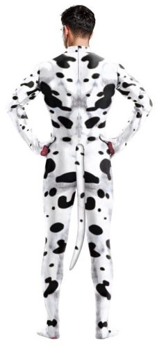 Dalmata kutya cosplay jelmez – fekete-fehér stílusban
