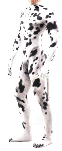 Dalmata kutya cosplay jelmez – fekete-fehér stílusban