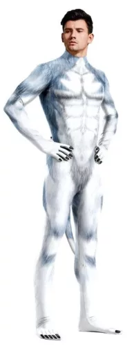 Kék-szürke husky kutya cosplay ruha