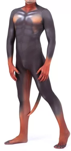 Fekete és tűz színű doberman cosplay jelmez
