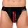 Xrub – fekete-piros latex jockstrap cipzárral