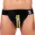Xrub Latex Jockstrap – fekete-sárga latex férfi fehérnemű