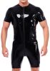 Xrub Latex Combi-Shorts – fekete latex short cipzárral