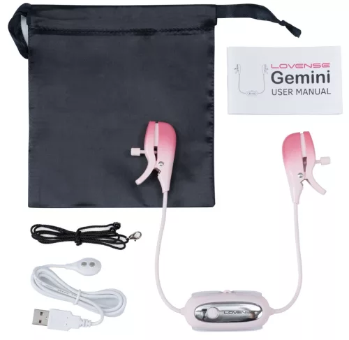 Gemini – kapcsolódó vibráló mellbimbó csipeszek