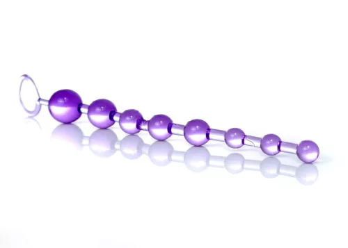 Jelly Anal 10 gyöngyös dugó lila