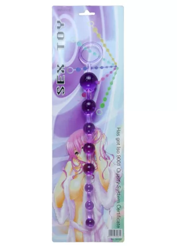 Jelly Anal 10 gyöngyös dugó lila