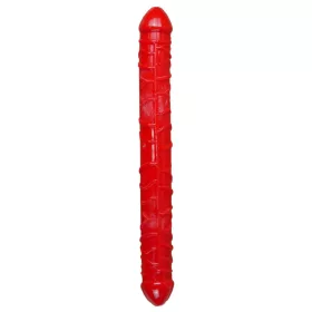  Dildó Dupla, Realisztikus részletek, Rugalmas 33,5 cm piros