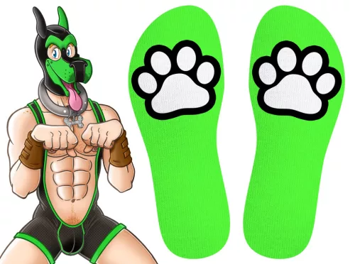 Paw Kinky – érzéki zöld kutyás zokni