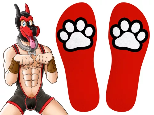 Paw Kinky Puppy – érzéki vörös zoknik