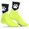 Paw Kinky Puppy – élénk sárga fluo zokni kényeztetéshez