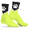 Paw Kinky Puppy – élénk sárga fluo zokni kényeztetéshez