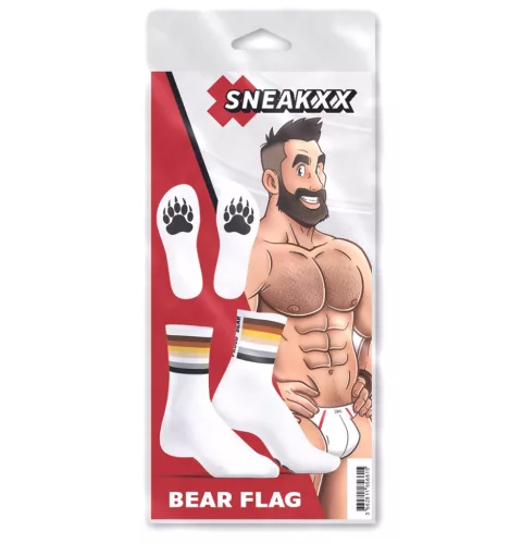 Proud Bear SneakXX – prémium fehér zokni
