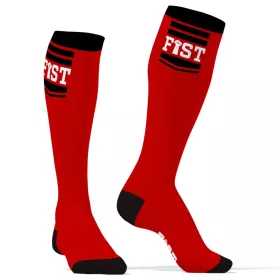 HANKY FIST SneakXX – magasszárú zokni piros színben