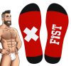 HANKY FIST SneakXX – magasszárú zokni piros színben