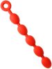 Prémium szilikon anál golyók - Stretch Eggs L 47 x 6 cm piros