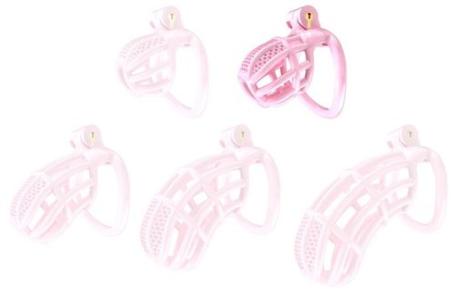 Nexia Chastity Cage M – rózsaszín chastity eszköz 6,5 x 3,1 cm