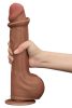 Csúszó Skin Dildo 20 x 5.5cm barna