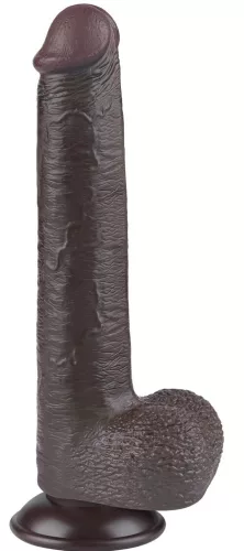 Prémium Sliding Skin – 17 cm fekete dildó érzékeknek