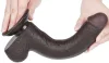Prémium Sliding Skin – 17 cm fekete dildó érzékeknek
