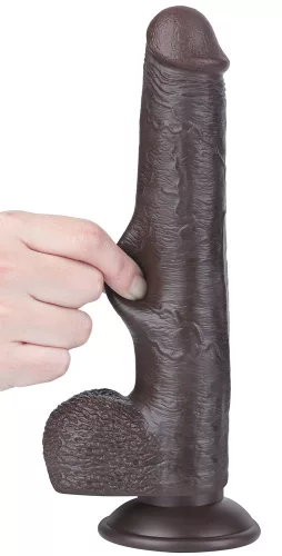 Prémium Sliding Skin – 17 cm fekete dildó érzékeknek