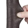 Prémium Sliding Skin – 17 cm fekete dildó érzékeknek