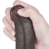Prémium Sliding Skin – 17 cm fekete dildó érzékeknek