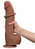 Csúszó Skin Dildo 23 x 6cm barna