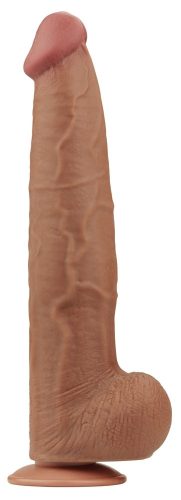 Sliding Skin Dildo 26 x 6cm barna