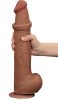 Sliding Skin Dildo 26 x 6cm barna