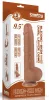 Prémium csúszó bőr dildo – 18 x 4.7 cm, barna