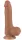 Prémium hengerelt bőrfelületű dildo – 14,5 x 4 cm barna