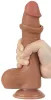 Prémium hengerelt bőrfelületű dildo – 14,5 x 4 cm barna