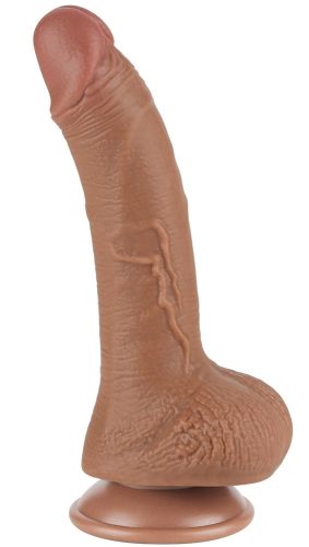 Sliding Skin Dildo 14 x 3.5 cm barna