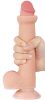 Érzéki dildo csúszó bőrborítással – 17x3,5 cm