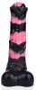 Hurulf Dildo – prémium fekete-rózsaszín 18 cm-es anális zselé