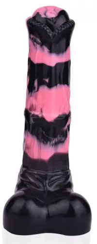 Hurulf Dildo – prémium fekete-rózsaszín 18 cm-es anális zselé
