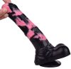 Hurulf Dildo – prémium fekete-rózsaszín 18 cm-es anális zselé