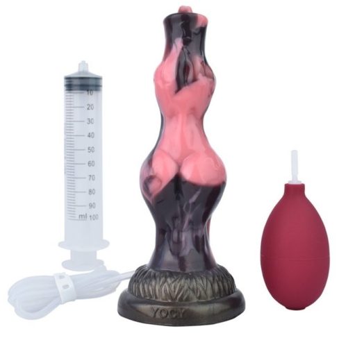 Wolfaw – ejakuláló dildó, 16.5 cm, éjjelfekete