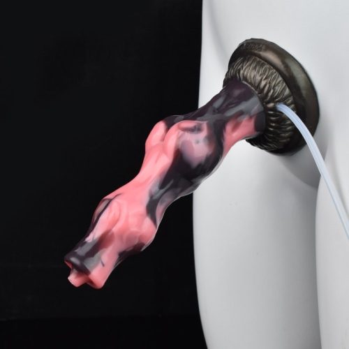 Wolfaw – ejakuláló dildó, 16.5 cm, éjjelfekete